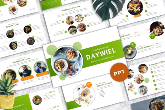 Daywiel Food & Beverage PowerPoint: Elevate Your Brand Story