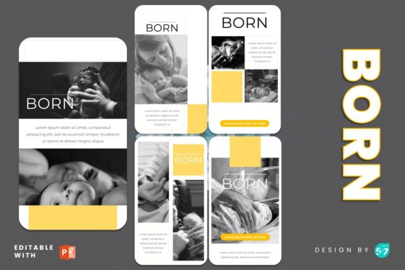 Instagram Story Template - BORN: Modern Design for Digital Creators