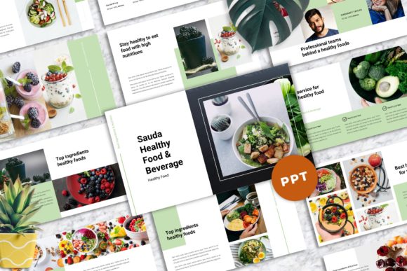 Sauda- Food & Beverages Powerpoint: A Fresh Take on Presentation Design